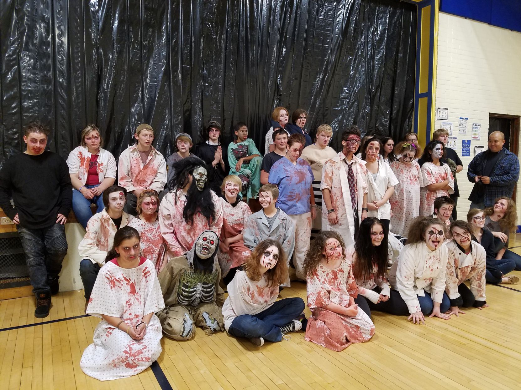 Northern Lights students create a Halloween Fright at Warba school